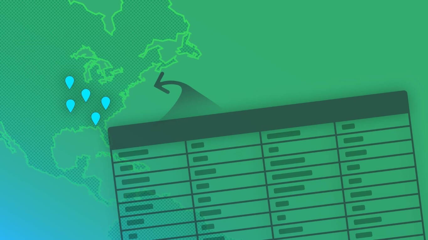 Video 6: Map addresses in a spreadsheet